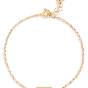 Nashelle Metallic Shaka Initial 14k-gold Fill Bar Bracelet