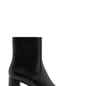 Mango Black Block Heel Bootie
