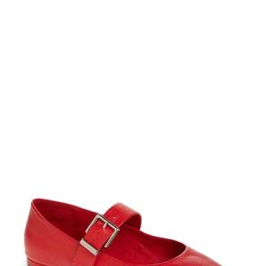 Cinq À Sept Red Sofia Mary Jane Flat