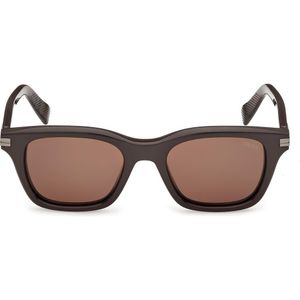 Zegna Brown 54Mm Rectangular Sunglasses for men