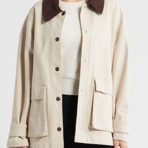 Open Edit Natural Canvas Barn Jacket