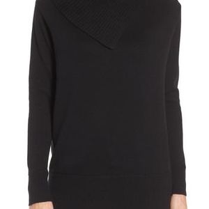 Chaus Black Cowl Neck Sweater