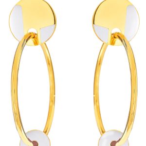 Monica Sordo Metallic Kuru Onyx Striped Gold-tone Hoop Earrings