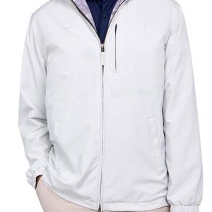 Con.struct White Regular Fit Solid Recycled Performance Golf Jacket for men