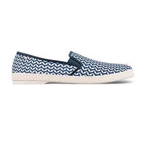 Rivieras Blue Classic Woven Cotton Slip-On Loafer