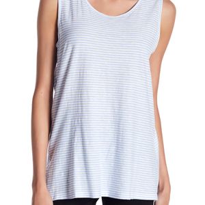 Two By Vince Camuto Blue Charter Mini Stripe Tank