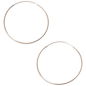 Argento Vivo Metallic `8k Rose Gold Sterling Silver Extra Large Endless Hoop Earrings