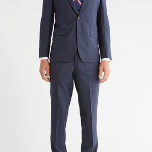 Jack Victor Blue Esprit Solid Wool Suit for men