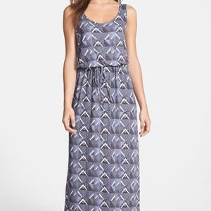 Caslon Grey (r) Drawstring Waist Maxi Dress (regular & Petite)