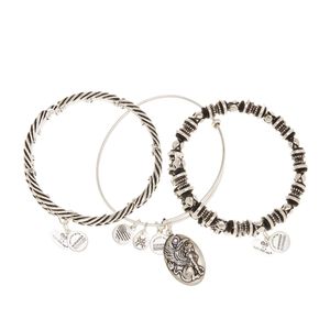 ALEX AND ANI Metallic Rowan Sphinx Beaded Adjustable Bracelets - Set Of 3