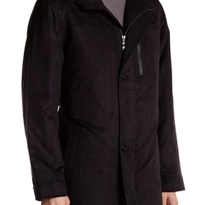 Bugatchi Black Long Sleeve Button Collar Jacket for men