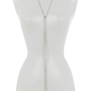 CZ by Kenneth Jay Lane Metallic Cz By The Yard Lariat Necklace