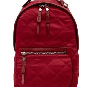 Sam Edelman Red Camila Quilted Nylon Mid Backpack