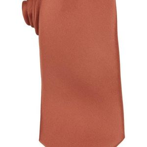 Con.struct Orange Solid Satin Tie for men