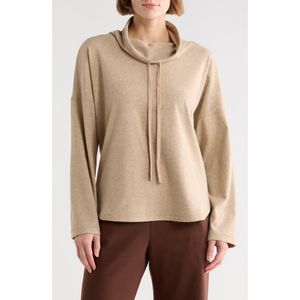 Max Studio Natural Funnel Neck Pullover