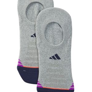 Adidas Grey Climalite Compression Super No Show Socks - Pack Of 2