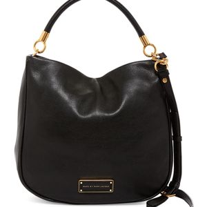 Marc By Marc Jacobs Black Too Hot To Handle Leather Hobo