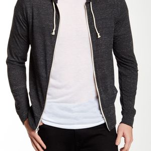 Threads For Thought Black Giulio Zip Hoodie for men