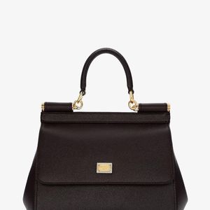 Dolce & Gabbana Black Sicily Medium Leather Handbag