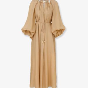 Zimmermann Natural Mahon Long Silk Dress