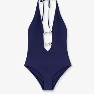 Gucci Blue One Piece Swimwear With Horsebit