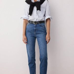 WOVCOR Blue High Waist Mom Jeans