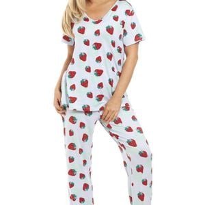 CAMILLE White Spandex Full Length Pyjama Set