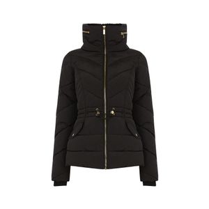 Oasis Black Luxe Short Padded Jacket