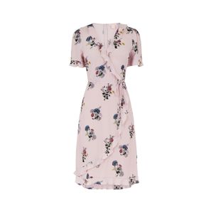 Oasis Pink Long Nhm Frill Tea Dress