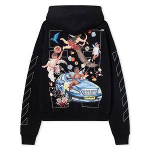 Off-White c/o Virgil Abloh Black Fresco Arrow Zip Skate Hoodie for men