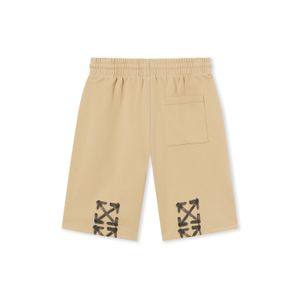 Off-White c/o Virgil Abloh Natural Spray Arrow Skate Sweatshorts for men