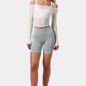 BO+TEE Grey Super Sculpt Seamless Biker Shorts