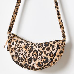 Oliver Bonas Brown Becky Leopard Print Quilted Belt Bag