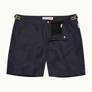 Orlebar Brown Blue Mid-Length Tape Stripe Linen Blend Swim Shorts for men