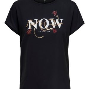 ONLY Schwarz Print-Shirt »CARIN« mit Frontdruck