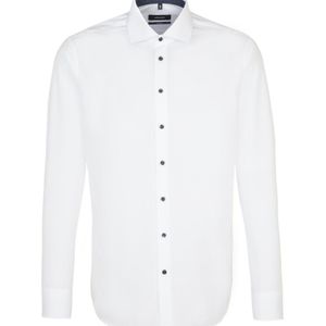 Seidensticker Business Hemd Tailored Langarm Kentkragen Uni in Weiß für Herren