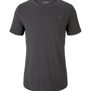 Tom Tailor Denim T-Shirt »T-Shirt mit Logo-Stickerei« in Grau für Herren
