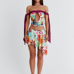Outcast Red Azaria Mini Skirt Rio