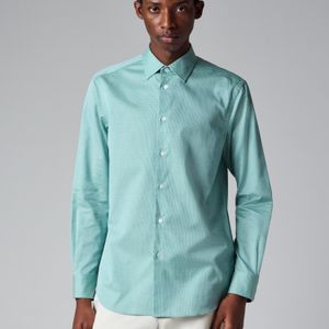 Paul Smith Blue Regular-Fit Light Mini Check Cotton Shirt for men