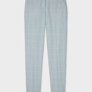 Paul Smith Classic-fit Powder Blue Windowpane Check Loro Piana Wool Trousers