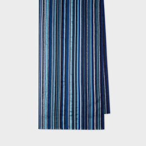 Écharpe Bleue Texturée 'Signature Stripe' Paul Smith pour homme