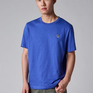 Paul Smith Blue Mid- Organic Cotton Zebra Logo T-Shirt for men