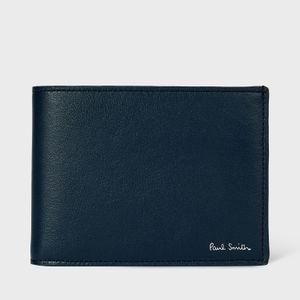Paul Smith Blue Dark 'London Travel' Billfold Wallet for men
