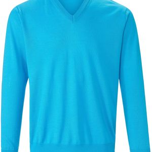Peter Hahn V-pullover aus 100% schurwolle-merino extrafein in Blau für Herren