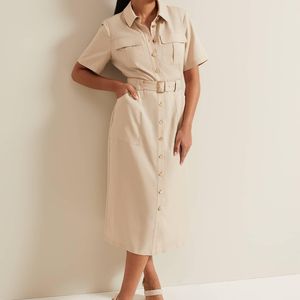 Phase Eight Natural Petite Willow Utility Midi Dress