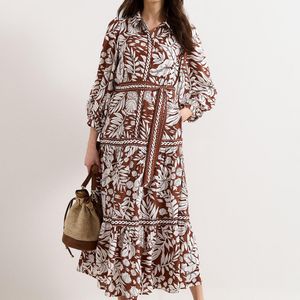 Phase Eight Natural Petite Coralie Print Midi Dress