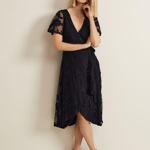 Phase Eight Blue Clara Tapework Wrap Dress
