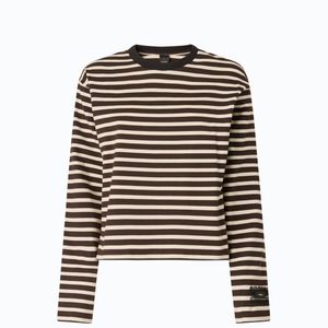 Pinko Black Quiet Is The New Punk Striped Sweater
