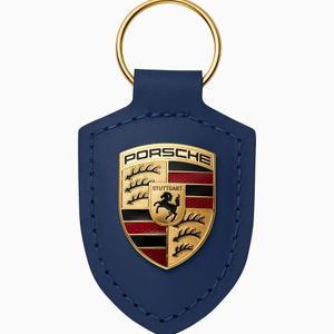 Porsche Lifestyle Blue Porsche Crest Keyring