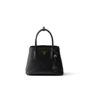 Prada Black Double Small Saffiano Leather Bag